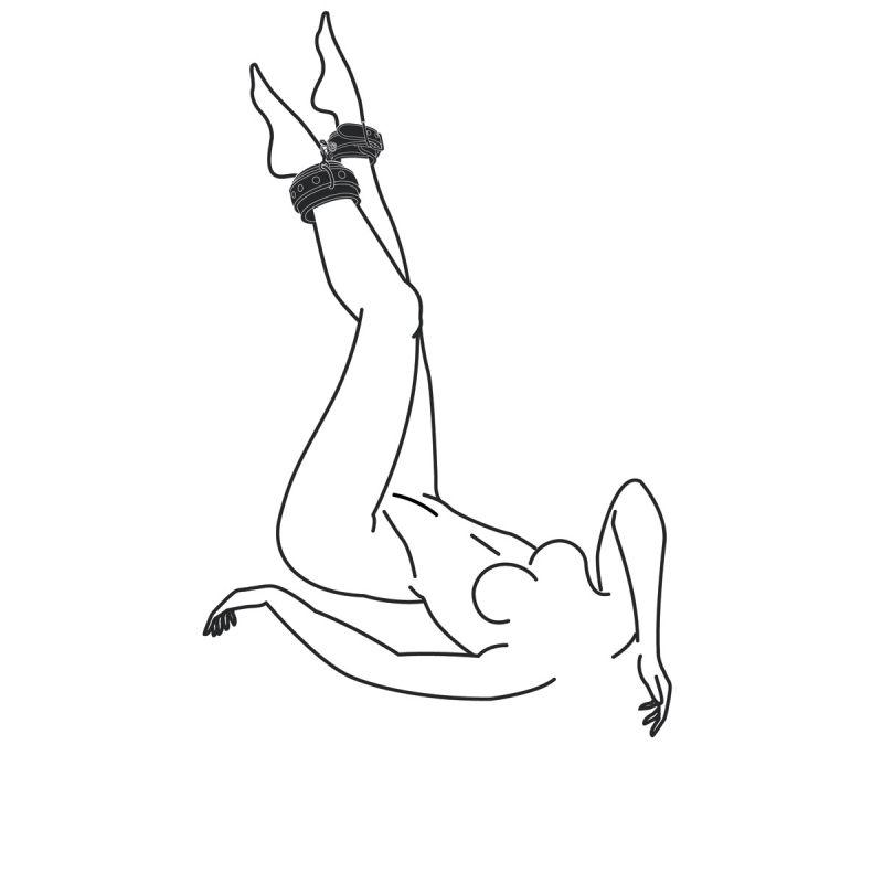 menottes de chevilles fetish noires 2