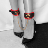 menottes de chevilles milan noir et rouge 3