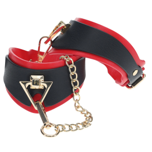 menottes de chevilles milan noir et rouge