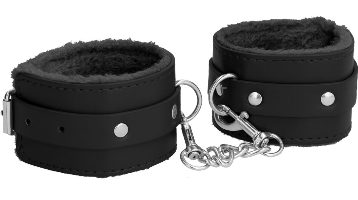 menottes de chevilles plush noir scaled