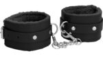 menottes de poignet plush noir scaled