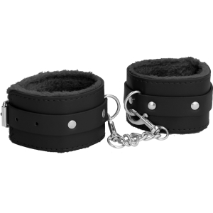 menottes de poignet plush noir scaled