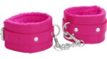menottes de poignet plush rose scaled