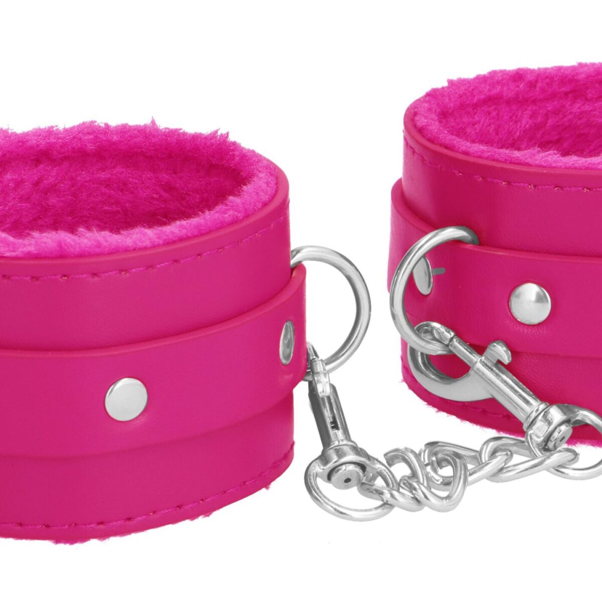 menottes de poignet plush rose scaled