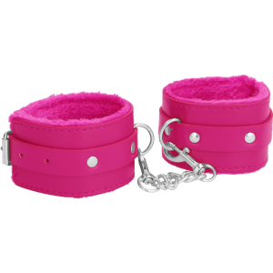 menottes de poignet plush rose scaled