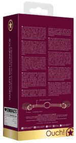 menottes de poignets avec anneaux halo rouge 5