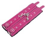 menottes de poignets furcuffs noir rose 1