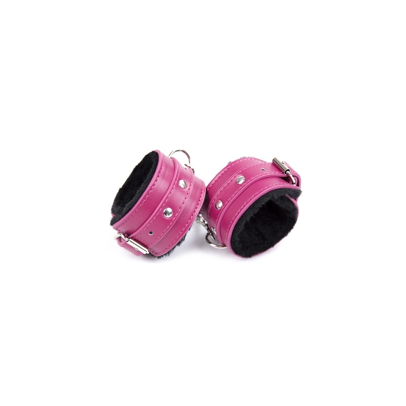 menottes de poignets furcuffs noir rose 2