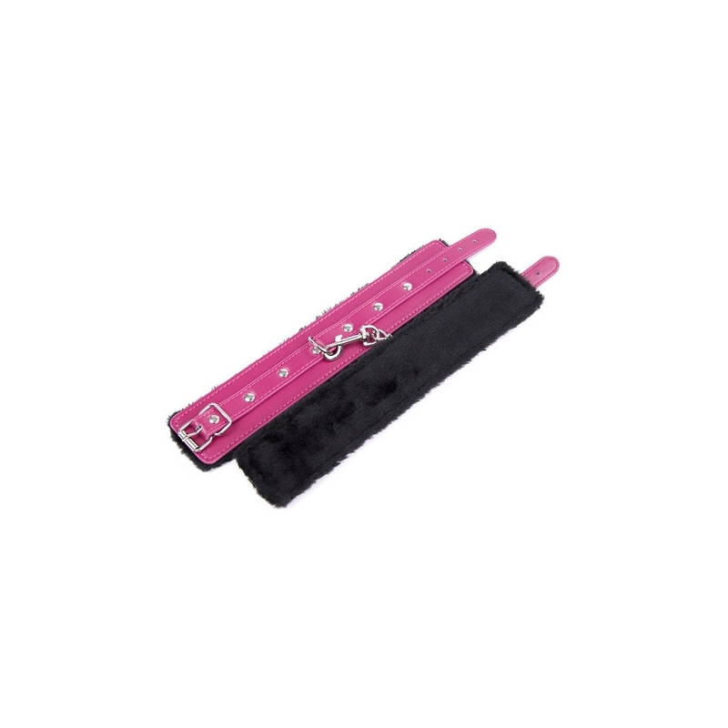 menottes de poignets furcuffs noir rose 3