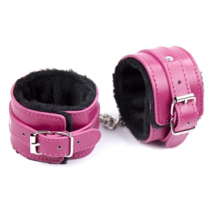 menottes de poignets furcuffs noir rose