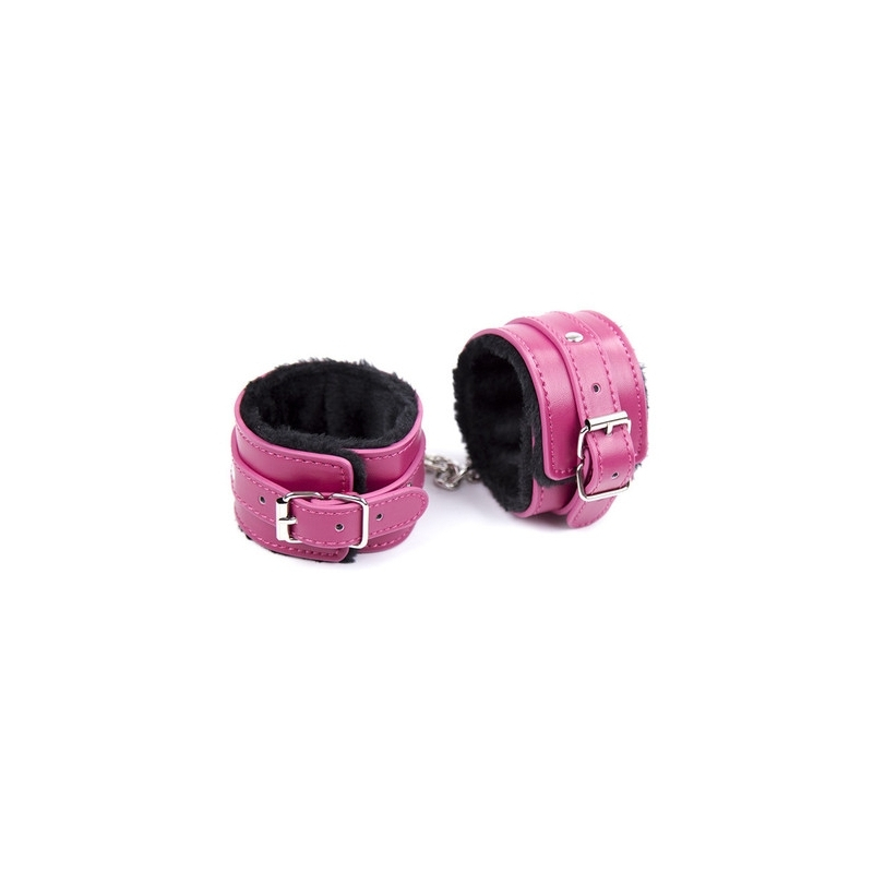 menottes de poignets furcuffs noir rose