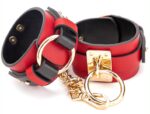 menottes de poignets goldy cuff rouge noir 1
