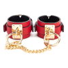 menottes de poignets goldy cuff rouge noir