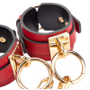 menottes de poignets goldy cuff rouge noir 2