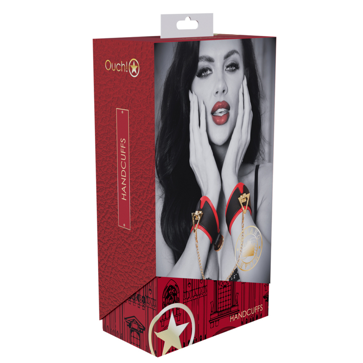 menottes de poignets milan noir et rouge 1