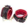 menottes de poignets rembourrees thicken noir rouge