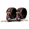 menottes de poignets snakine noir rose