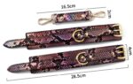 menottes de poignets snakine noir rose 3