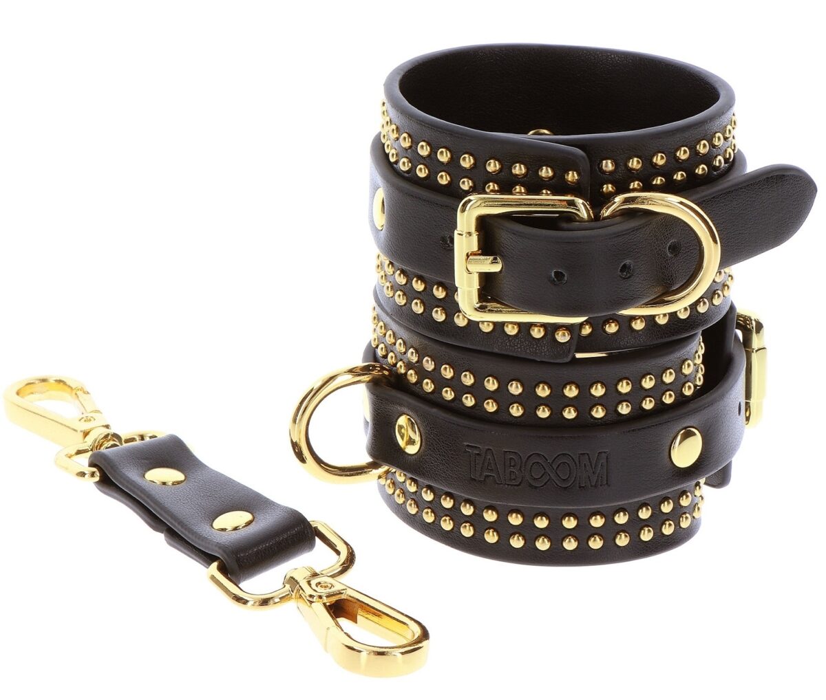 menottes de poignets studded vogue noires 3