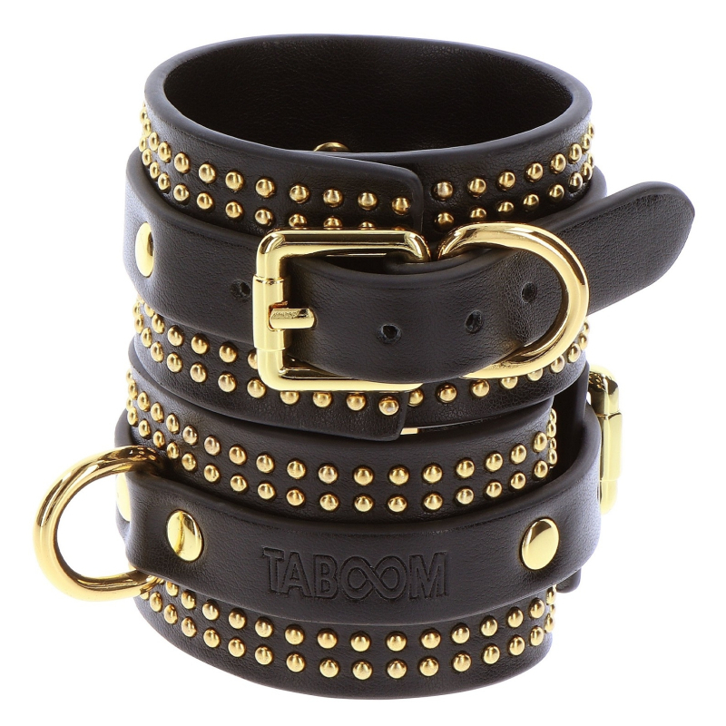menottes de poignets studded vogue noires 6
