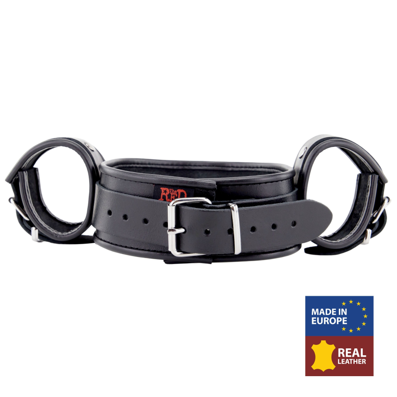 menottes de retenue cou mains en cuir 1