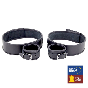 menottes de retenue cuisses mains en cuir