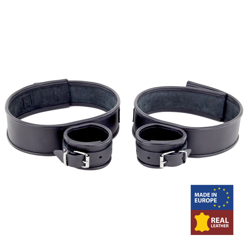 menottes de retenue cuisses mains en cuir