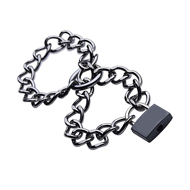 menottes en chaine metal
