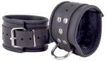menottes en cuir pour chevilles noir 6