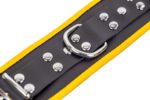 menottes en cuir pour chevilles noir jaune 4 scaled