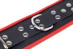 menottes en cuir pour les chevilles noir rouge 5 scaled