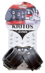 menottes en cuir pour poignets 5cm noir 1