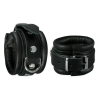 menottes en cuir pour poignets 5cm noir