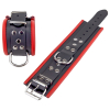 menottes en cuir pour poignets noir rouge 3