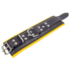 menottes en cuir rembourrees noir jaune 5 scaled
