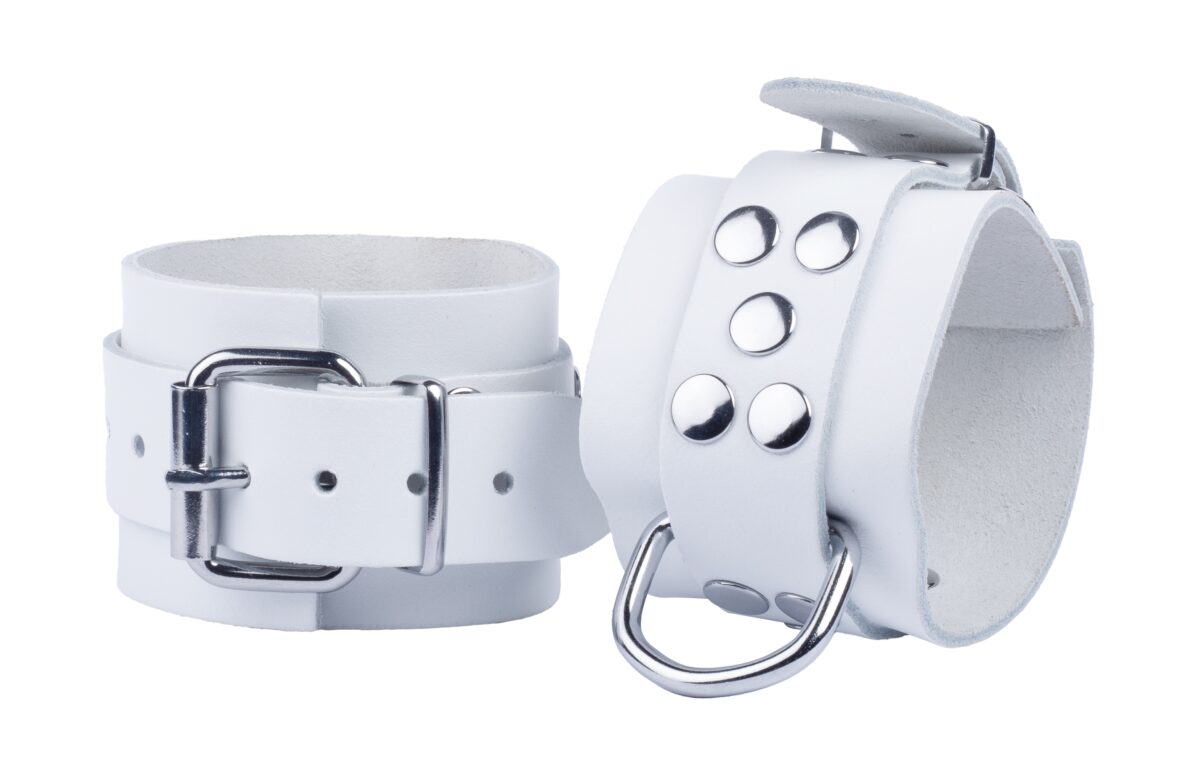 menottes en cuir ultra blanches scaled