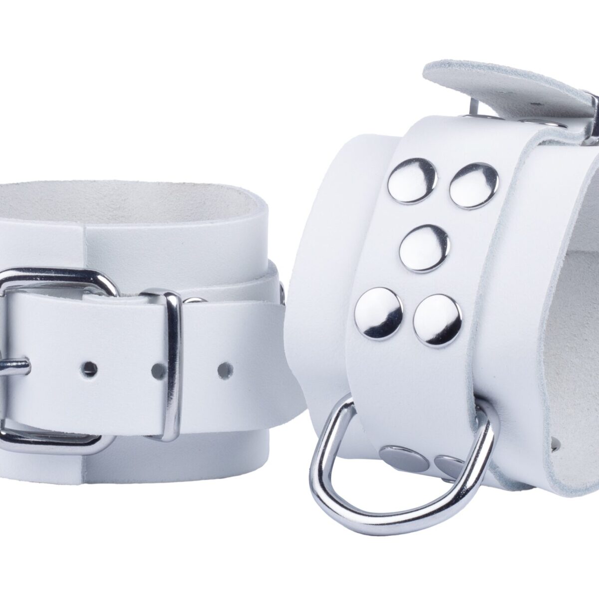 menottes en cuir ultra blanches scaled