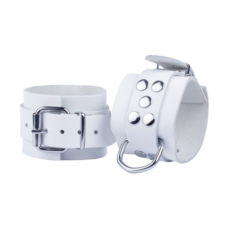 menottes en cuir ultra blanches scaled