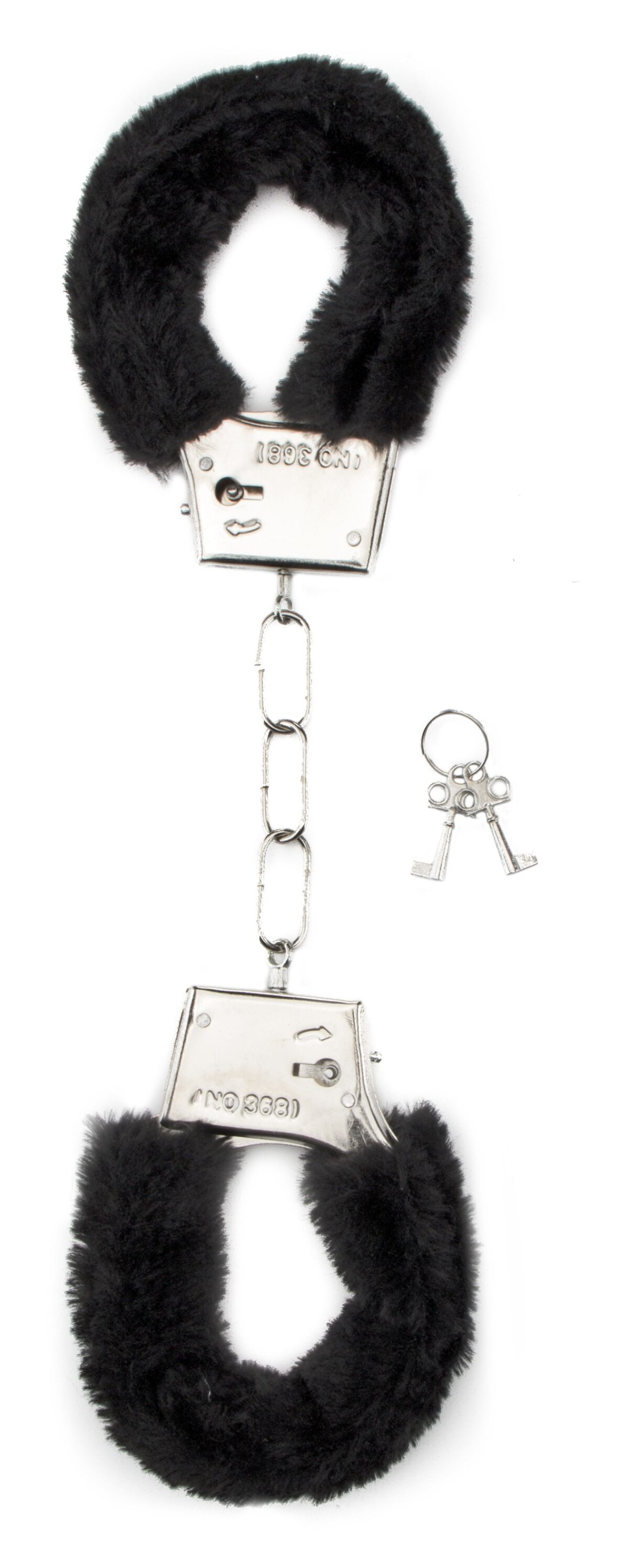 menottes en fourrure furry black scaled