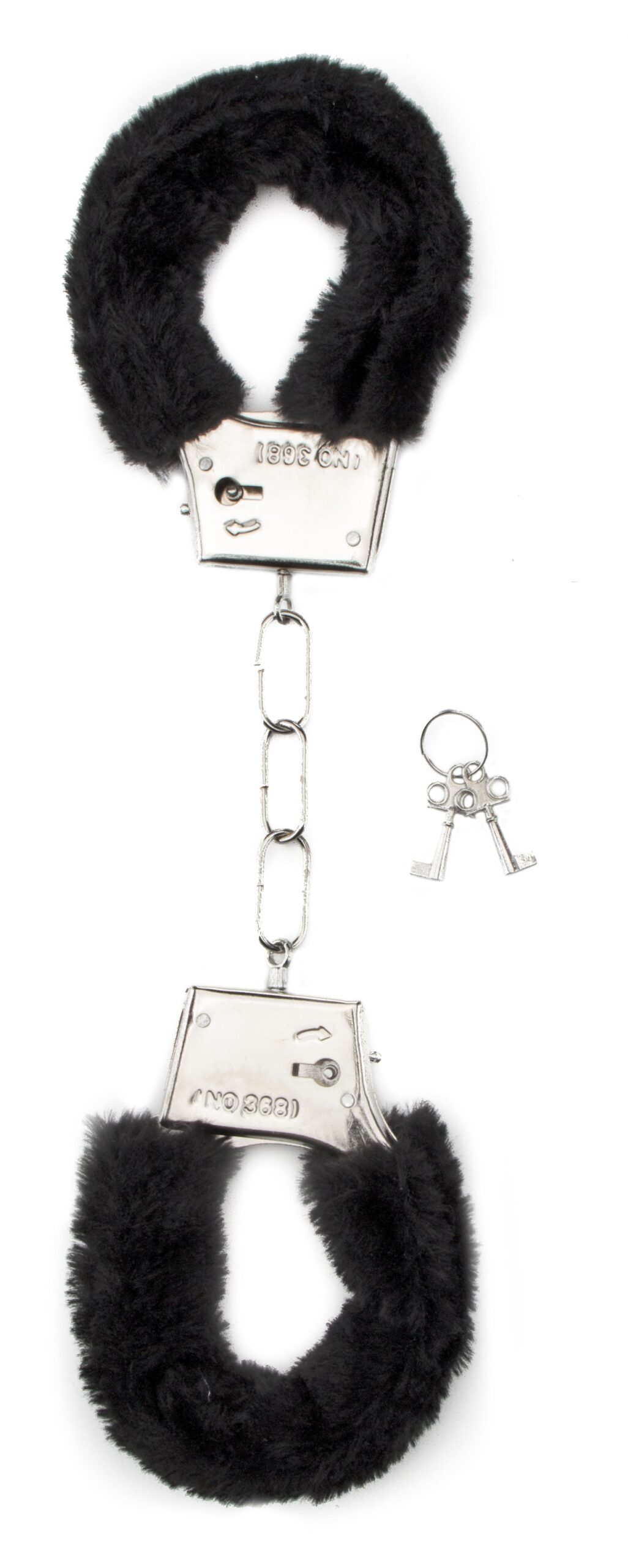 menottes en fourrure furry black scaled