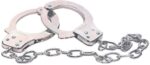 menottes en metal avec chaine 50cm