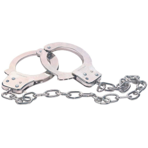 menottes en metal avec chaine 50cm