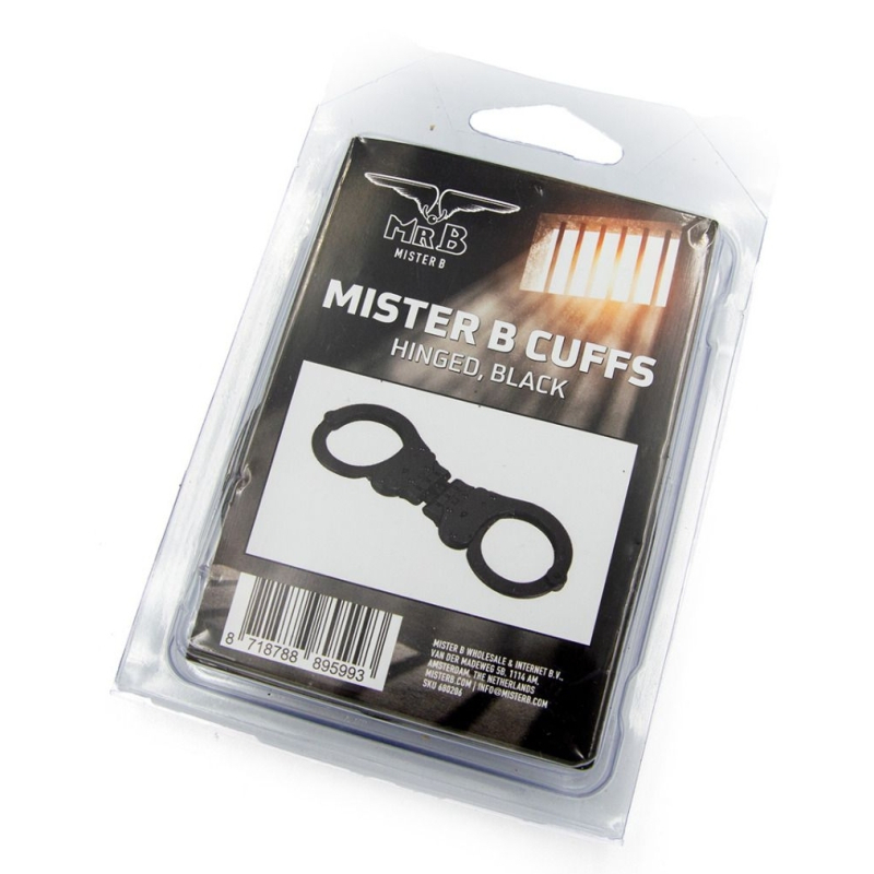 menottes en metal cuff hinged noires 1
