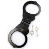 menottes en metal cuff hinged noires