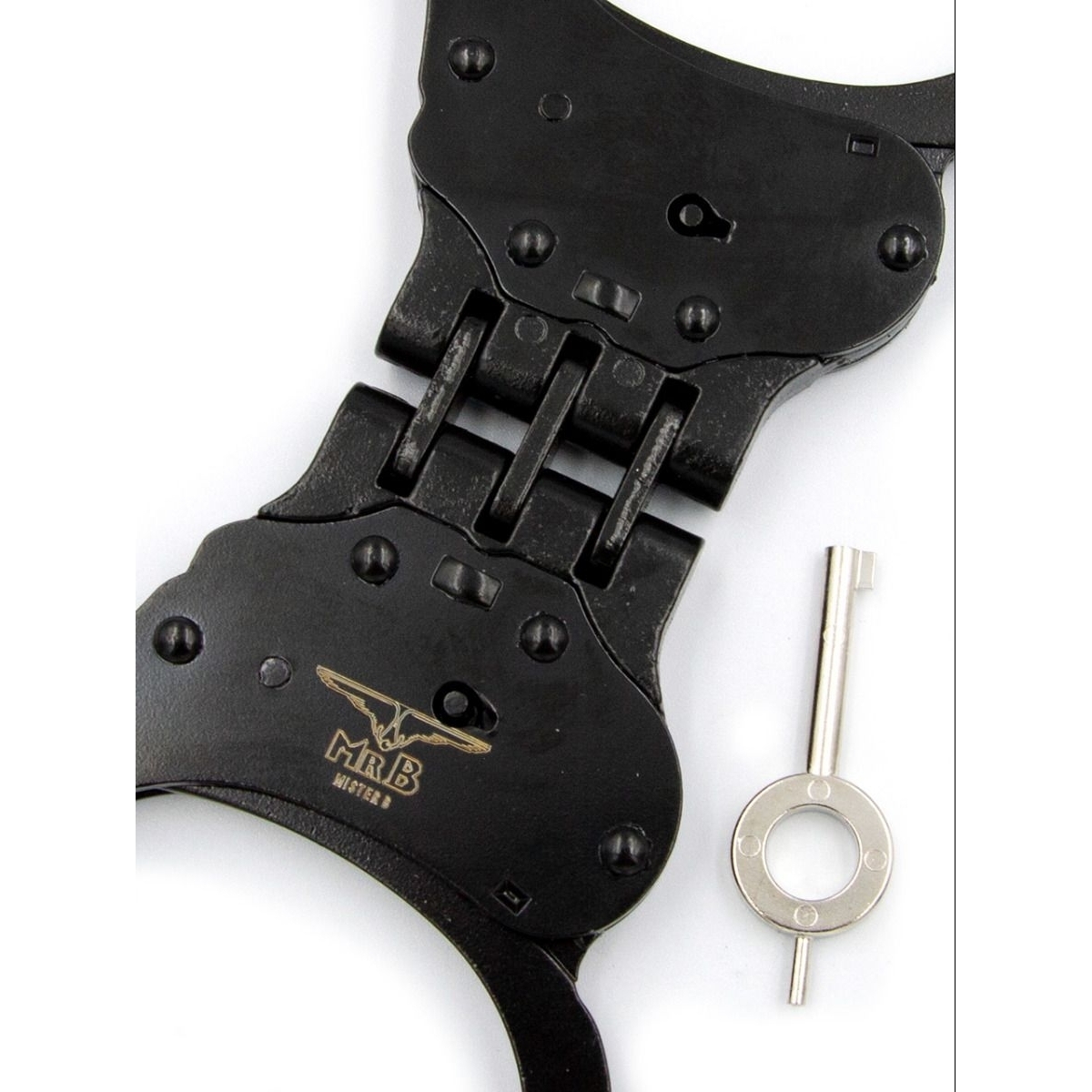 menottes en metal cuff hinged noires 2