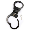 menottes en metal cuff hinged noires 3