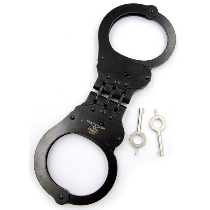 menottes en metal cuff hinged noires