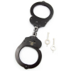 menottes en metal double lock noires