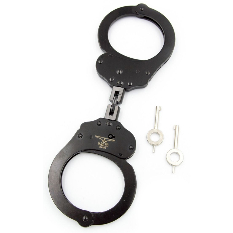 menottes en metal double lock noires