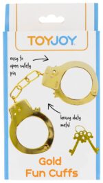menottes en metal fun cuffs dorees 2